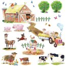 Decowall - Farm Animals Wall Stickers