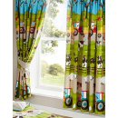 Kids Club - Farmyard Animal Lined Curtains