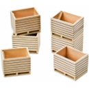 Kids Globe 610611 - Set of 6 Wooden Potato Boxes