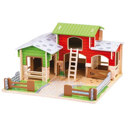 wooden toy farmyard