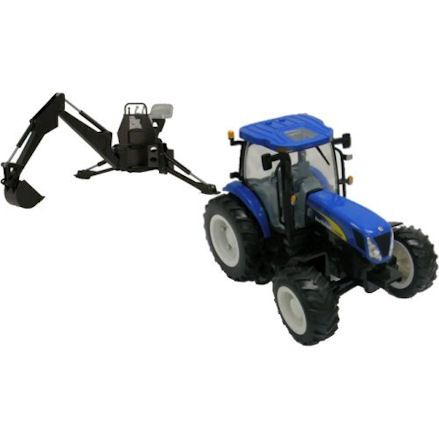 Britains 43076 Big Farm New Holland T7060 Tractor with Backhoe Loader