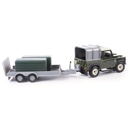 Britains Land Rover, General Purpose Trailer with Bales