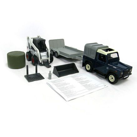 Britains Land Rover, Trailer & Bobcat Skidsteer