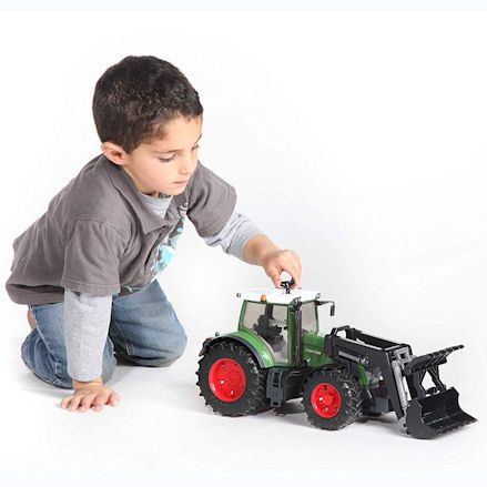 Bruder 03041 Fendt 936 Vario Tractor, boy playing