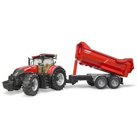 Bruder 03199 Case IH Optum 300 CVX Tractor, trailer tipping