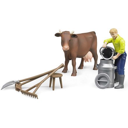 Bruder 62605 Farming Milking Set, pouring