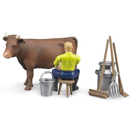 Bruder 62605 Farming Milking Set, 1:16 Scale