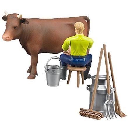 Bruder 62605 Farming Milking Set, setup