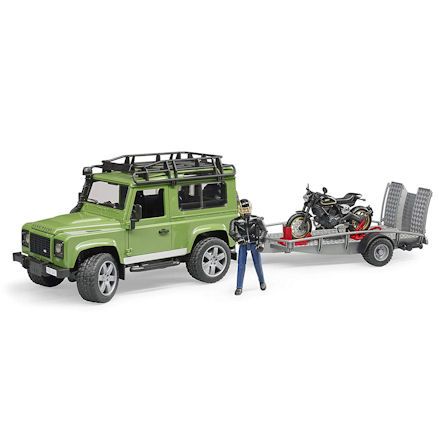 Bruder 02598 Land Rover Defender with Ducati