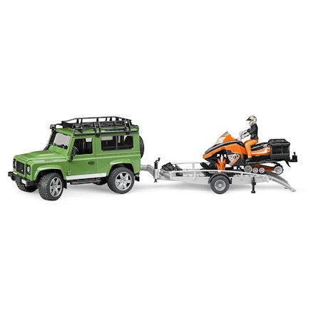 Bruder 02594 Land Rover Defender with Snowmobile