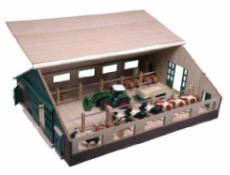 wooden toy farm buildings