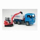 MAN Tipping Trailer with Mini Excavator