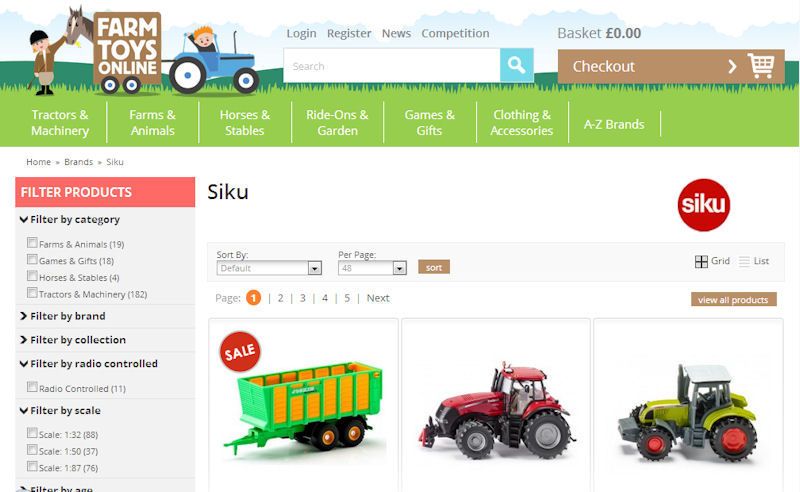 Farm Toys Online Siku toys range screencap