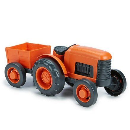 Green Toys Orange Tractor, Trailer
