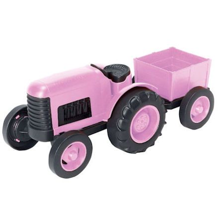 Green Toys pink tractor trailer