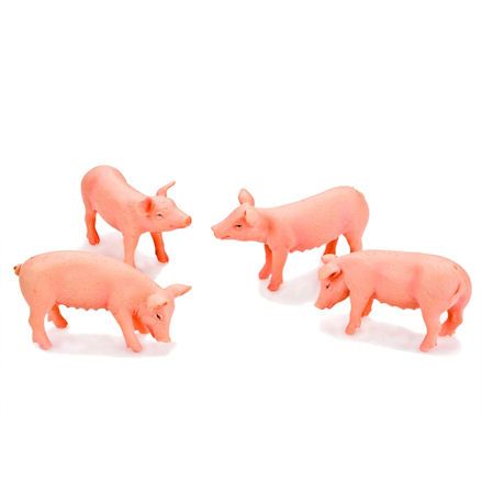 Kids Globe 571905 White Pigs, 1:32 Scale