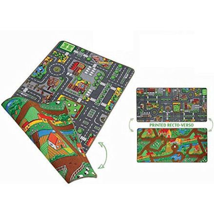 Paradiso Toys: Reversible Farm City Road Duo play Carpet