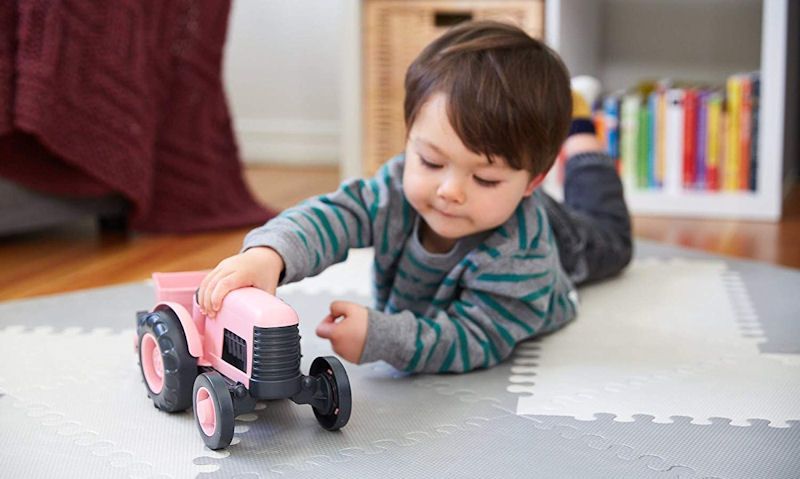 Pretty pink tractor toys