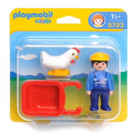 Playmobil 6793 1.2.3 Farmer with Wheelbarrow