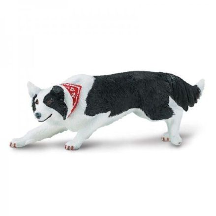 Schleich BOARDER COLLIE solid plastic toy farm pet animal SHEEP DOG NEW * 
