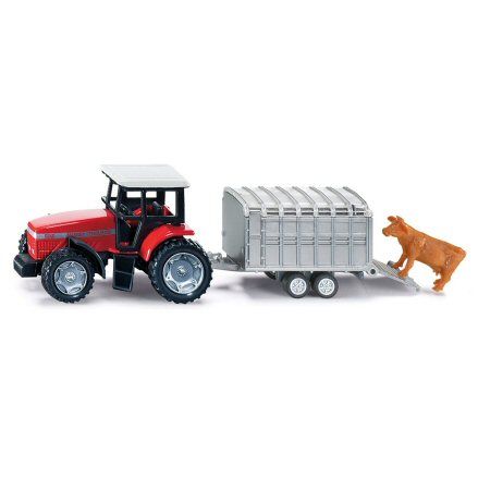 Siku 1640 Massey Ferguson Tractor, Cattle Trailer