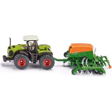 Siku 1826 Claas Xerion 5000 Tractor, Amazone Cayena 6001 Seeder